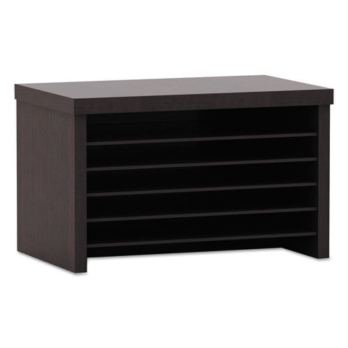 Alera Valencia Under Counter File Organizer Shelf, 15.75w x 9.88d x 10.88h, Espresso-(ALEVA316012ES)