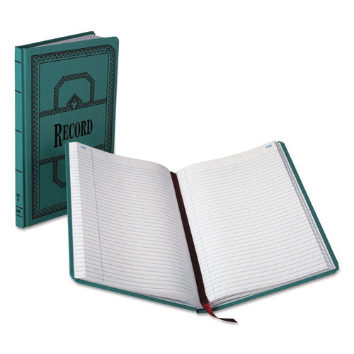 Account Record Book, Record-Style Rule, Blue Cover, 11.75 x 7.25 Sheets, 300 Sheets/Book-(BOR66300R)