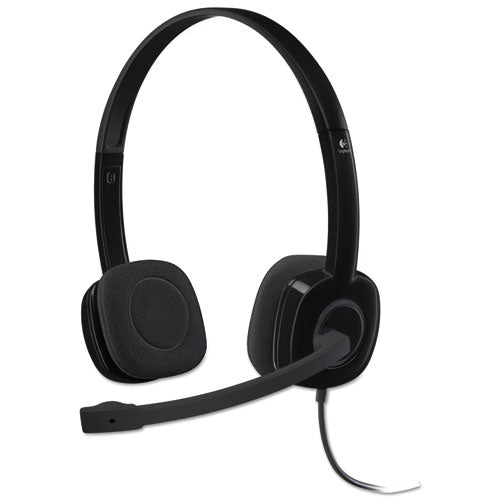 H151 Binaural Over The Head Headset, Black-(LOG981000587)