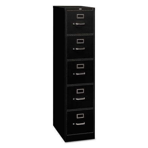 310 Series Vertical File, 5 Legal-Size File Drawers, Black, 18.25" x 26.5" x 60"-(HON315CPP)