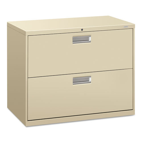 Brigade 600 Series Lateral File, 2 Legal/Letter-Size File Drawers, Putty, 36" x 18" x 28"-(HON682LL)