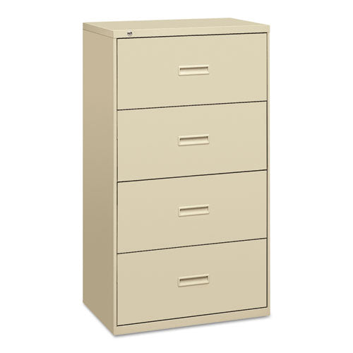 400 Series Lateral File, 4 Legal/Letter-Size File Drawers, Putty, 30" x 18" x 52.5"-(BSX434LL)