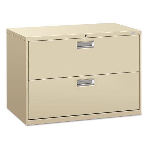 Brigade 600 Series Lateral File, 2 Legal/Letter-Size File Drawers, Putty, 42" x 18" x 28"-(HON692LL)