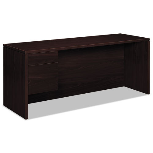 10500 Series 3/4-Height Left Pedestal Credenza, 72w x 24d x 29.5h, Mahogany-(HON10546LNN)