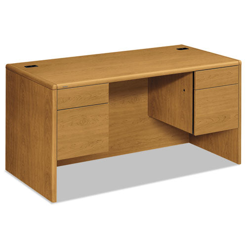 10700 Series Double Pedestal Desk with Three-Quarter Height Pedestals, 60" x 30" x 29.5", Harvest-(HON10771CC)