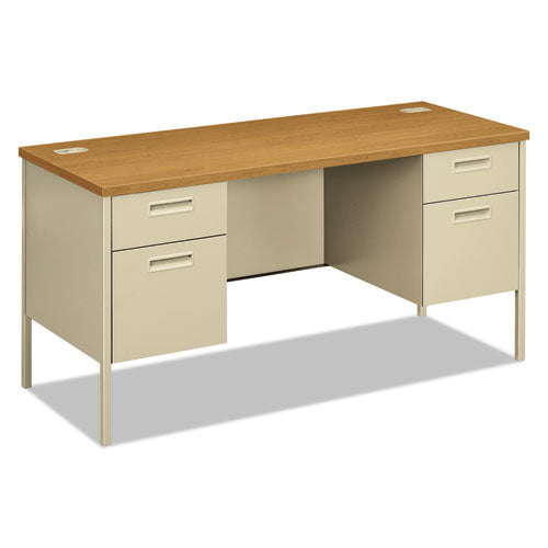 Metro Series Kneespace Credenza, 60w x 24d x 29.5h, Harvest/Putty-(HONP3231CL)