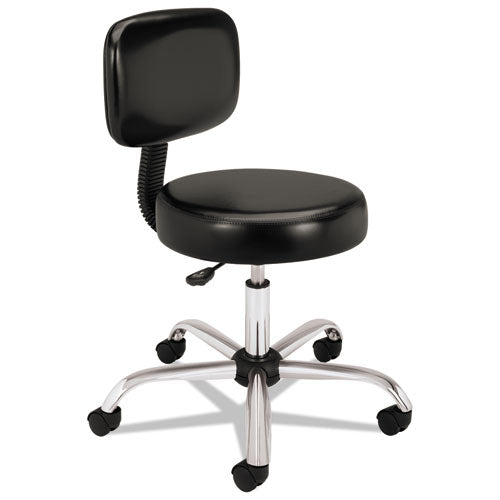 Adjustable Task/Lab Stool, Supports Up to 250 lb, 17.25" to 22" Seat Height, Black Seat/Back, Steel Base-(HONMTS11EA11)