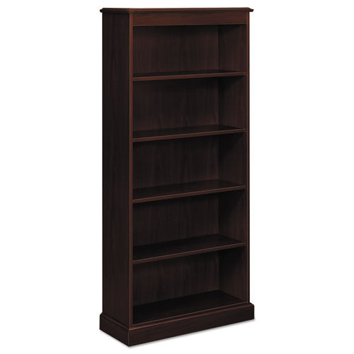 94000 Series Five-Shelf Bookcase, 35.75w x 14.31d x 78.25h, Mahogany-(HON94225NN)