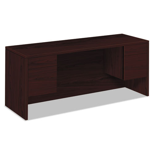 10500 Series Kneespace Credenza With 3/4-Height Pedestals, 72w x 24d x 29.5h, Mahogany-(HON10543NN)