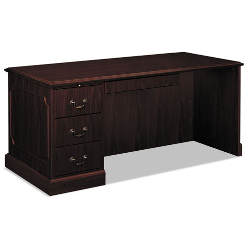 94000 Series "L" Workstation Desk for Return on Right, 66" x 30" x 29.5", Mahogany-(HON94284LNN)