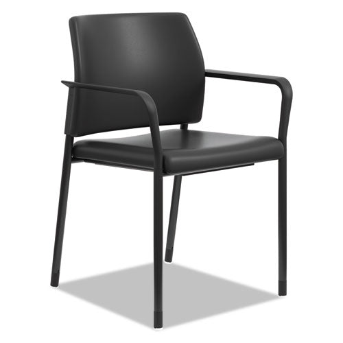 Accommodate Series Guest Chair with Fixed Arms, 23.25" x 22.25" x 32", Black Seat, Black Back, Black Base, 2/Carton-(HONSGS6FBUR10B)