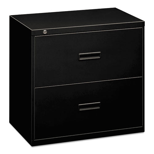 400 Series Lateral File, 2 Legal/Letter-Size File Drawers, Black, 36" x 18" x 28"-(BSX482LP)