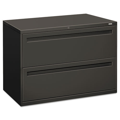 Brigade 700 Series Lateral File, 2 Legal/Letter-Size File Drawers, Charcoal, 42" x 18" x 28"-(HON792LS)