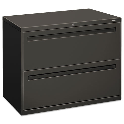 Brigade 700 Series Lateral File, 2 Legal/Letter-Size File Drawers, Charcoal, 36" x 18" x 28"-(HON782LS)