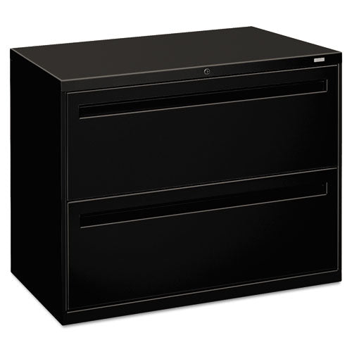 Brigade 700 Series Lateral File, 2 Legal/Letter-Size File Drawers, Black, 36" x 18" x 28"-(HON782LP)