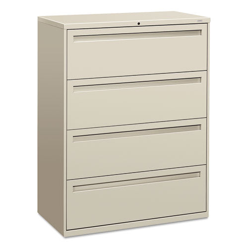 Brigade 700 Series Lateral File, 4 Legal/Letter-Size File Drawers, Light Gray, 42" x 18" x 52.5"-(HON794LQ)