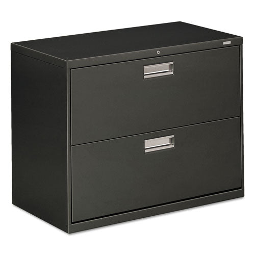 Brigade 600 Series Lateral File, 2 Legal/Letter-Size File Drawers, Charcoal, 36" x 18" x 28"-(HON682LS)