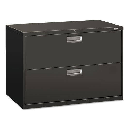 Brigade 600 Series Lateral File, 2 Legal/Letter-Size File Drawers, Charcoal, 42" x 18" x 28"-(HON692LS)