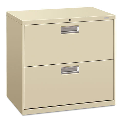 Brigade 600 Series Lateral File, 2 Legal/Letter-Size File Drawers, Putty, 30" x 18" x 28"-(HON672LL)