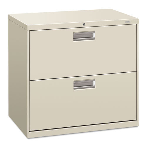 Brigade 600 Series Lateral File, 2 Legal/Letter-Size File Drawers, Light Gray, 30" x 18" x 28"-(HON672LQ)