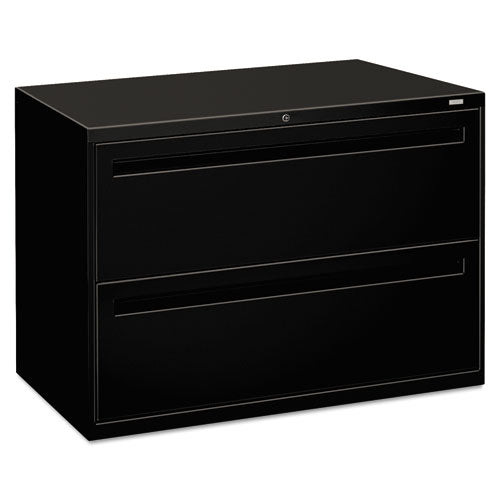 Brigade 700 Series Lateral File, 2 Legal/Letter-Size File Drawers, Black, 42" x 18" x 28"-(HON792LP)