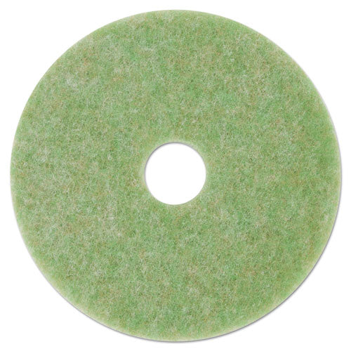 Low-Speed TopLine Autoscrubber Floor Pads 5000, 13" Diameter, Green/Amber, 5/Carton-(MMM18045)