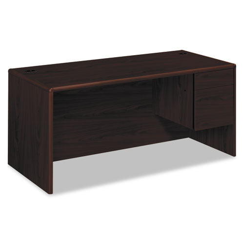 10700 Series "L" Workstation Desk with Three-Quarter Height Pedestal on Right, 66" x 30" x 29.5", Mahogany-(HON10783RNN)