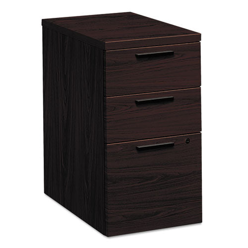 10500 Series Mobile Pedestal File, Left or Right, 3-Drawers: Box/Box/File, Legal/Letter, Mahogany, 15.75" x 22.75" x 28"-(HON105102NN)