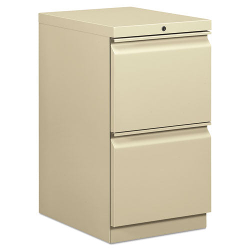 Brigade Mobile Pedestal, Left or Right, 2 Letter-Size File Drawers, Putty, 15" x 19.88" x 28"-(HON33820RL)