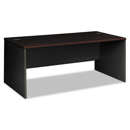 38000 Series Desk Shell, 72" x 36" x 29.5", Mahogany/Charcoal-(HON38934NS)