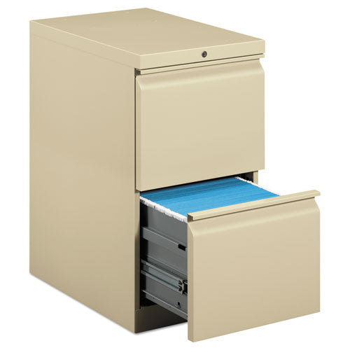 Brigade Mobile Pedestal, Left or Right, 2 Letter-Size File Drawers, Putty, 15" x 22.88" x 28"-(HON33823RL)