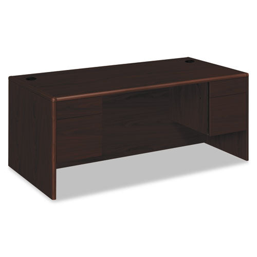 10700 Series Double Pedestal Desk with Three-Quarter Height Pedestals, 72" x 36" x 29.5", Mahogany-(HON10791NN)