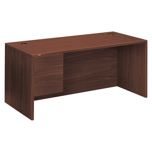 10500 Series "L" Workstation Left Pedestal Desk, 66" x 30" x 29.5", Mahogany-(HON10584LNN)