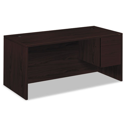 10500 Series "L" Workstation Right Pedestal Desk, 66" x 30" x 29.5", Mahogany-(HON10583RNN)