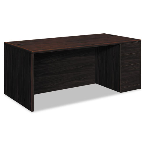 10700 Series Single Pedestal Desk with Full-Height Pedestal on Right, 72" x 36" x 29.5", Mahogany-(HON10787RNN)