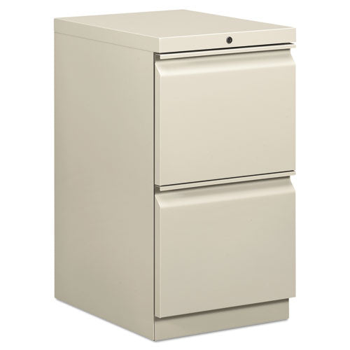 Brigade Mobile Pedestal, Left or Right, 2 Letter-Size File Drawers, Light Gray, 15" x 19.88" x 28"-(HON33820RQ)