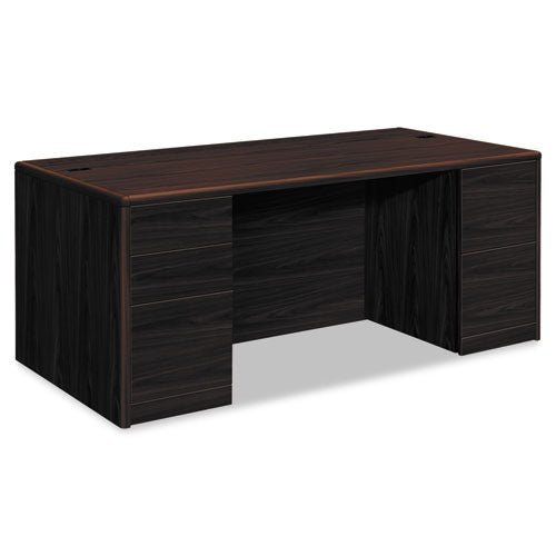 10700 Series Double Pedestal Desk with Full-Height Pedestals, 72" x 36" x 29.5", Mahogany-(HON10799NN)