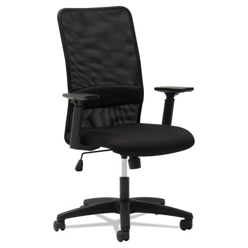 Mesh High-Back Chair, Supports Up to 225 lb, 16" to 20.5" Seat Height, Black-(OIFSM4117)