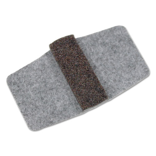 Wrap Around Felt Floor Savers, Rectangular, 7.25 x 1 x 8, Gray/Black, 16/Pack-(MAS88458)