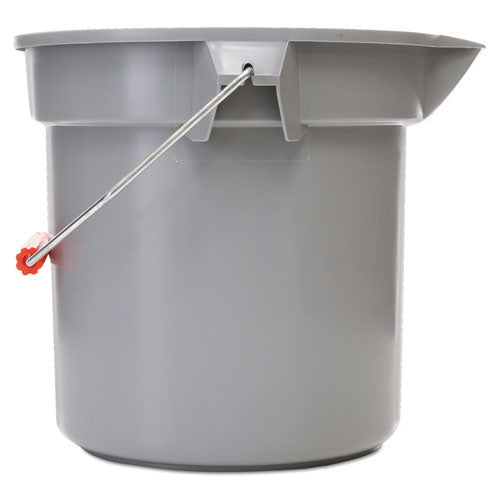 14 Quart Round Utility Bucket, Plastic, Gray, 12" dia-(RCP261400GY)