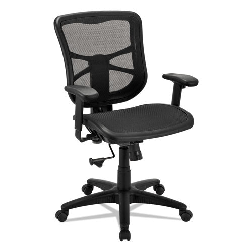 Alera Elusion Series Mesh Mid-Back Swivel/Tilt Chair, Supports Up to 275 lb, 17.9" to 21.6" Seat Height, Black-(ALEEL42B18)