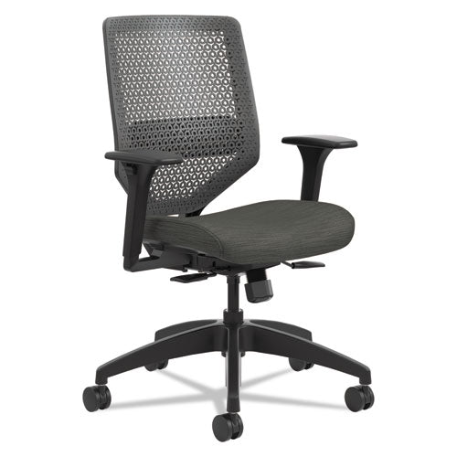 Solve Series ReActiv Back Task Chair, Supports Up to 300 lb, 18" to 23" Seat Height, Ink Seat, Charcoal Back, Black Base-(HONSVR1ACLC10TK)