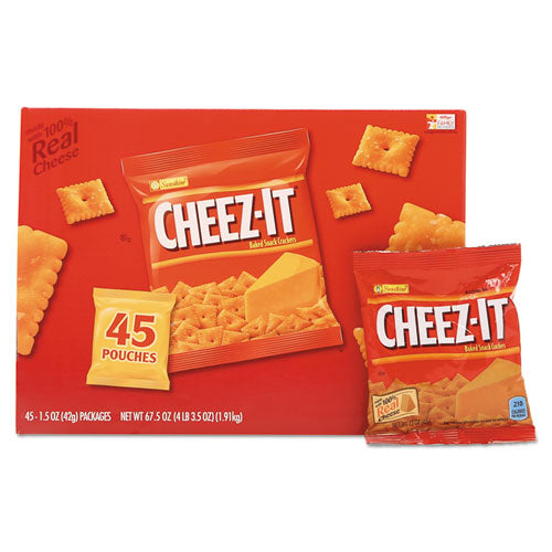 Cheez-it Crackers, Original, 1.5 oz Pack, 45 Packs/Carton-(KEB827553)