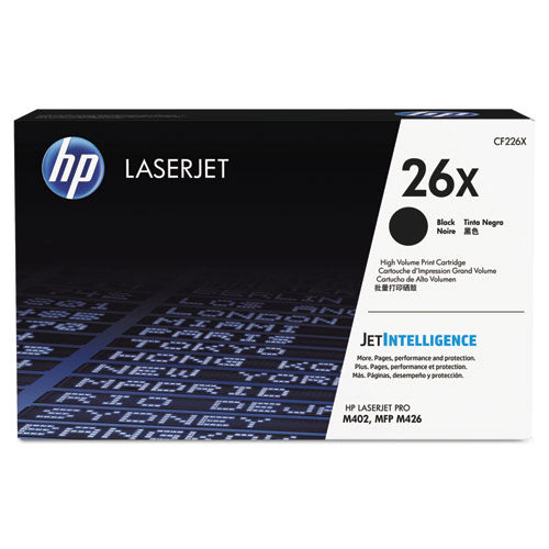 HP 26X, (CF226X) High-Yield Black Original LaserJet Toner Cartridge-(HEWCF226X)