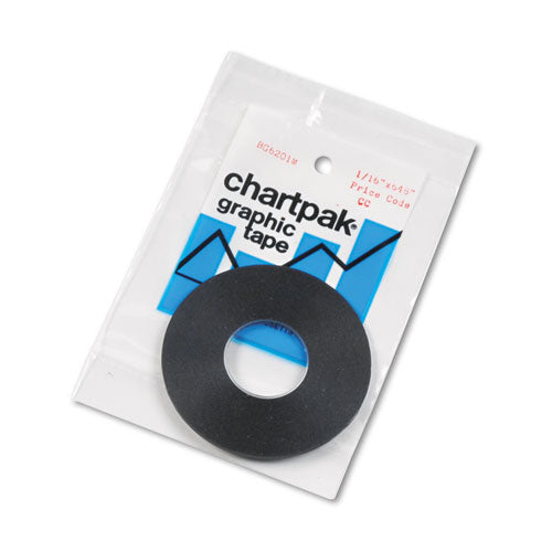 Graphic Chart Tapes, 1" Core, 0.06" x 54 ft, Matte Black-(CHABG6201M)