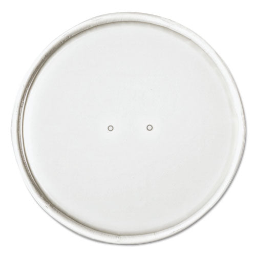 Paper Lids for Food Containers, For 16 oz Containers, Vented, 3.9" Diameter x 0.9"h, White, 25/Bag, 20 Bags/Carton-(SCCCH16A)