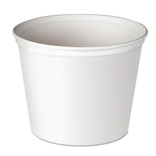 Double Wrapped Paper Bucket, Unwaxed, 165 oz, White, 100/Carton-(SCC10T1UU)