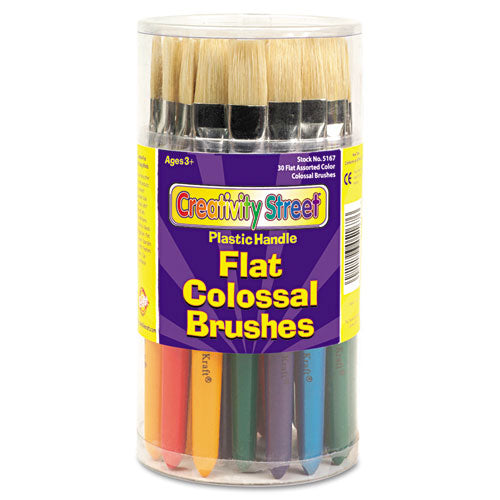 Colossal Brush, Natural Bristle, Flat Profile, 30/Set-(CKC5167)