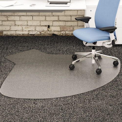 SuperMat Frequent Use Chair Mat, Medium Pile Carpet, 60 x 66, Workstation, Clear-(DEFCM14003K)