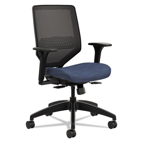 Solve Series Mesh Back Task Chair, Supports Up to 300 lb, 16" to 22" Seat Height, Midnight Seat, Black Back/Base-(HONSVM1ALC90TK)